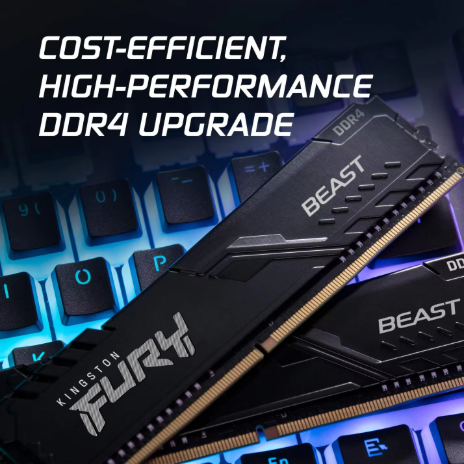 金士頓 FURY Beast DDR4 記憶體條 8GB 16GB 32GB 3200MHz 3600MHz XMP2.0 桌上型電腦 AMD Intel CPU 主機板記憶體 288針
